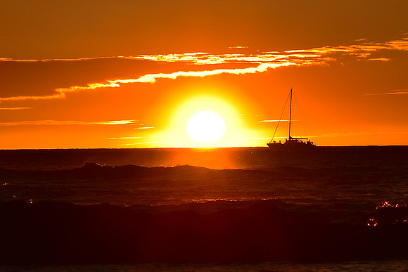 Sunset at sea