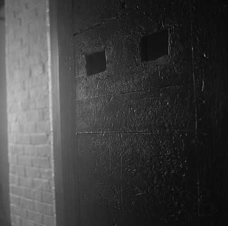 Let me out - scratches on the door.